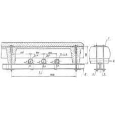 Траверсы для крепления трубопроводов трехрядные А14Б 588.000-06 СБ 150 мм
