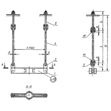 Подвески для вертикальных трубопроводов ПМВ-219 ГОСТ 16127-78