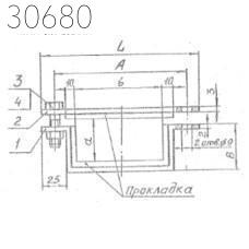 Подвески судовых трубопроводов тип 9-105х135-СТ 125 мм РИДФ.301525.001 0,298 кг