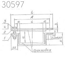 Подвески судовых трубопроводов тип 9-85х165-АМг 125 мм РИДФ.301525.001 0,216 кг